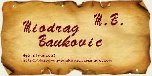 Miodrag Bauković vizit kartica